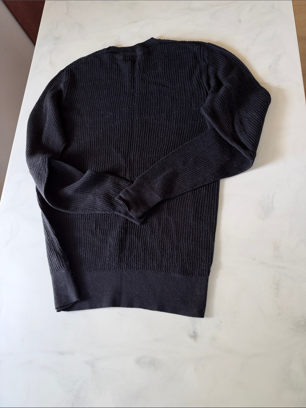 All Saints Trias Crew Neck Black Knit Ribbed Crewneck Sweater - Men's - Picture 4 of 4